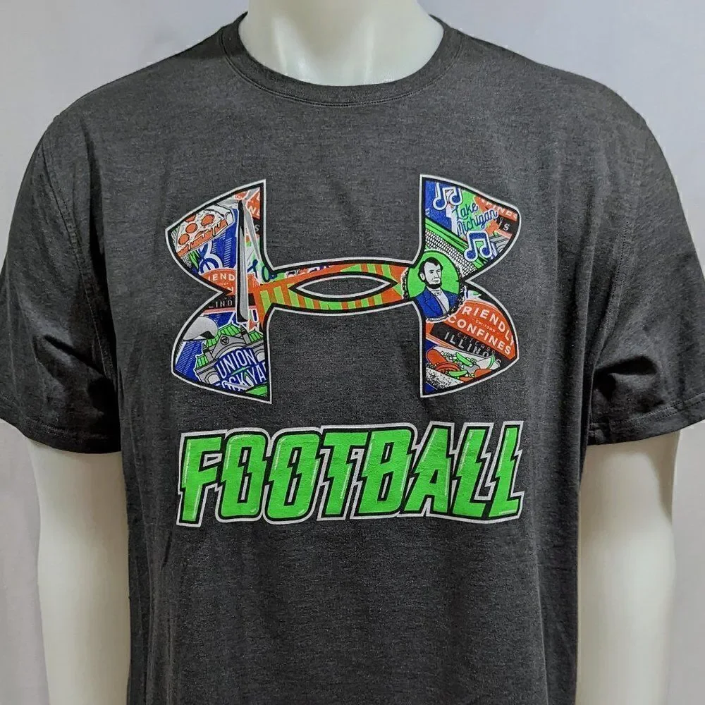 Under armour state of illinois football t shirt Heat Gear